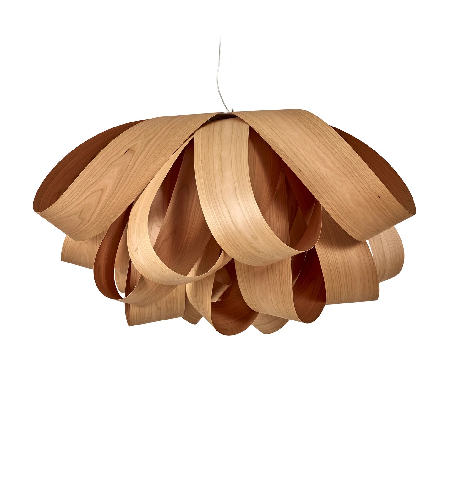 large wood suspension light 