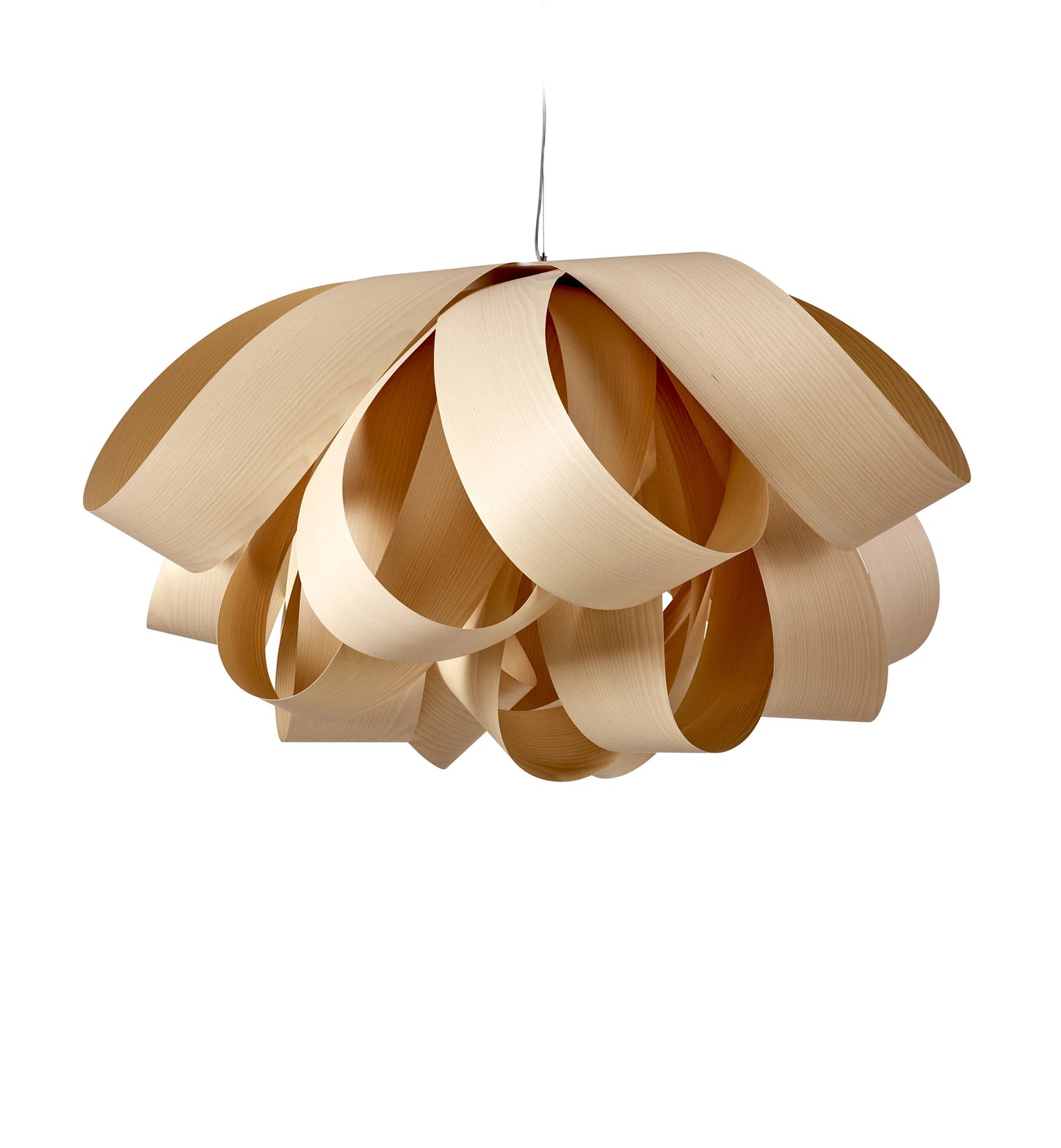 large wood suspension light 