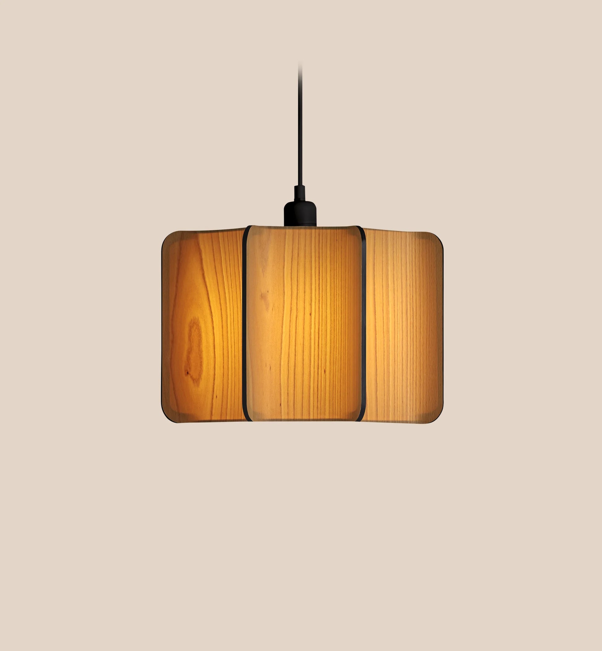 Wood large suspension lamp. Wood Suspended light. suspension lighting For Chalet Interiors