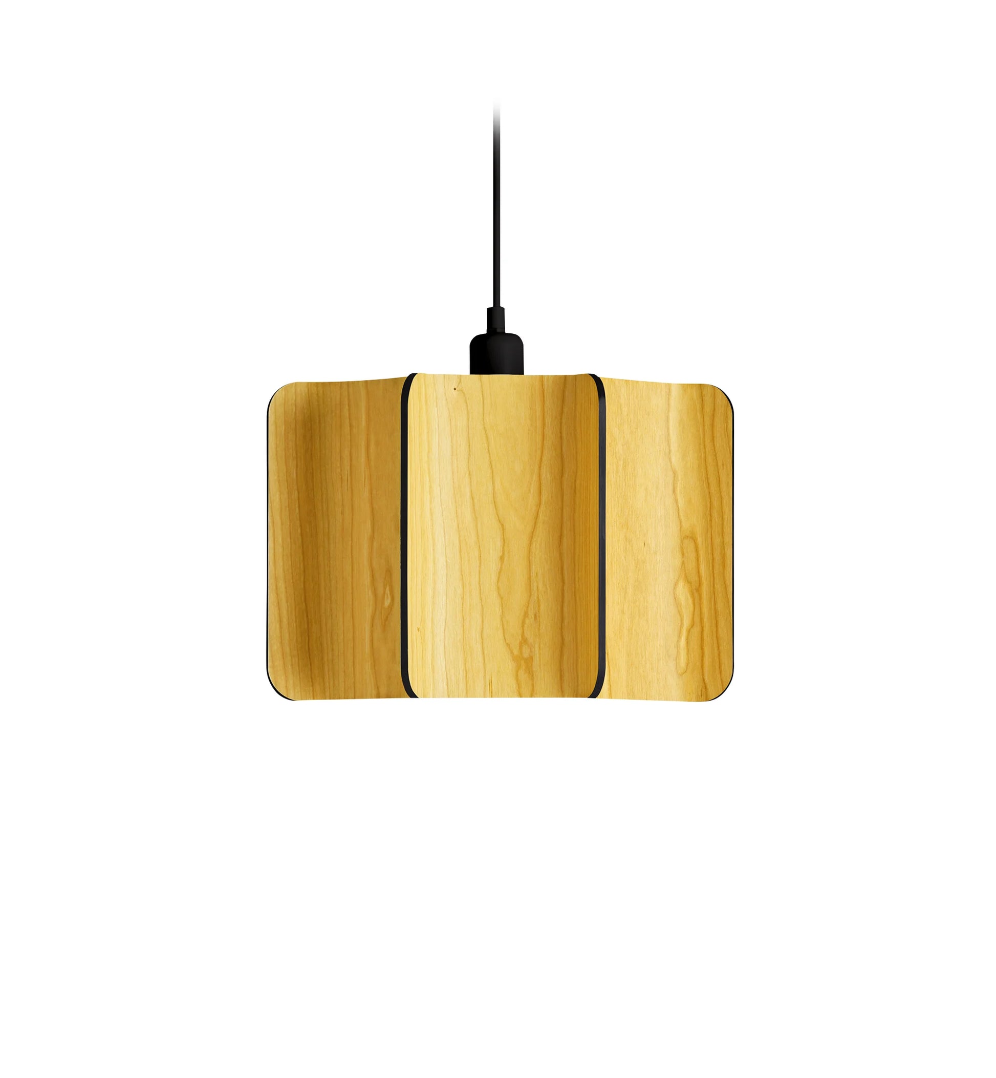 Wood large suspension lamp. yellow Wood Suspended light. suspension lighting For Industrial Interiors