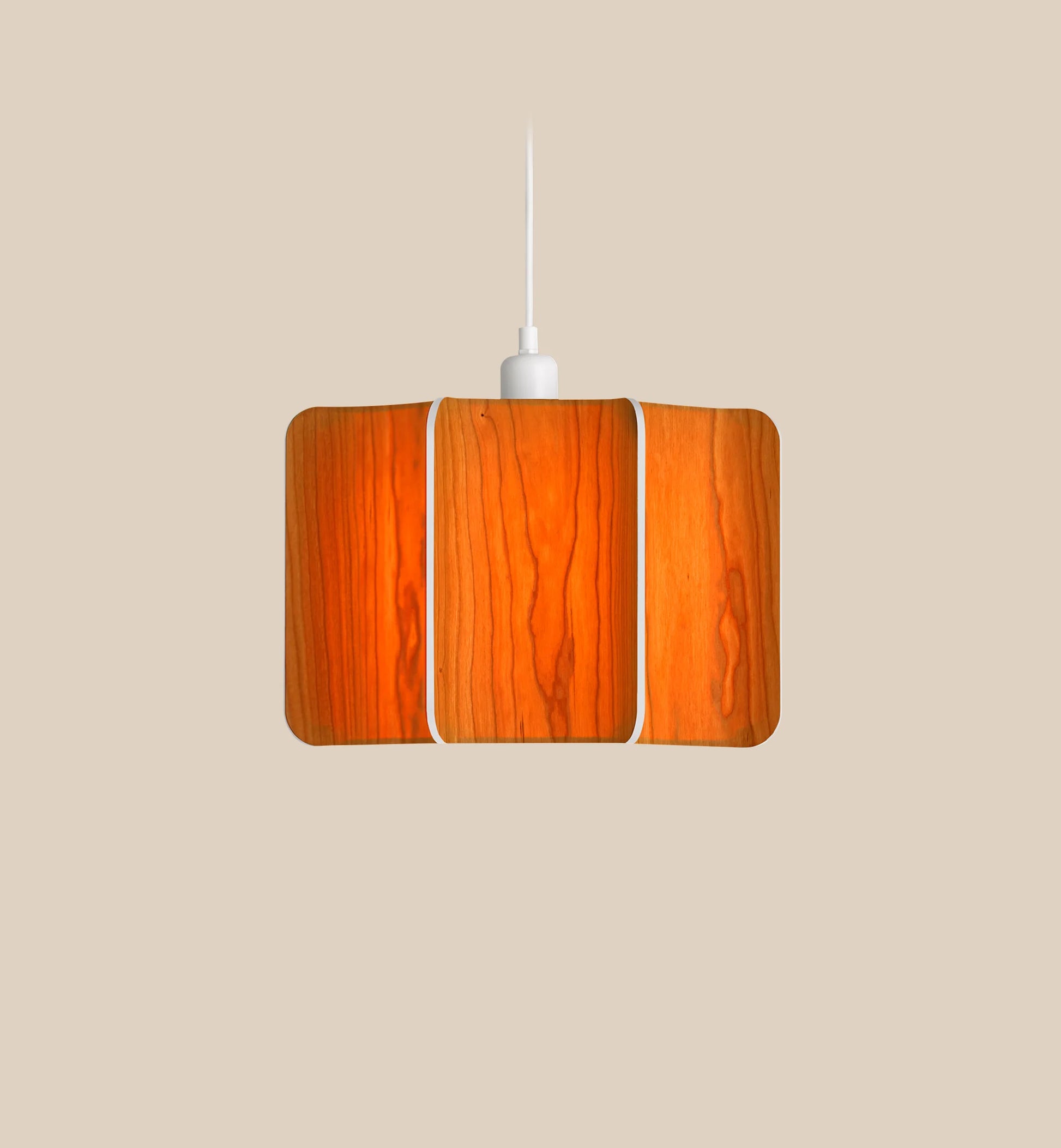 large pendant. Wood veneer Suspended light. suspension lighting For Contemporary