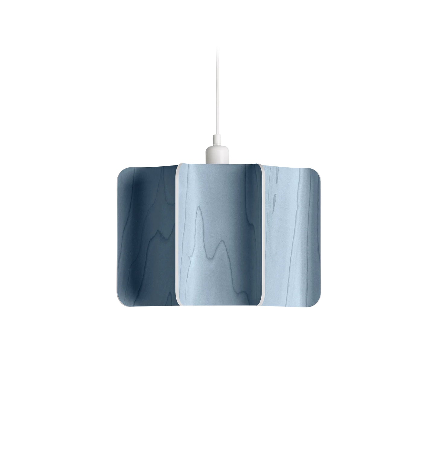 large pendant. Wood veneer blue Suspended light. suspension lighting For Earthy