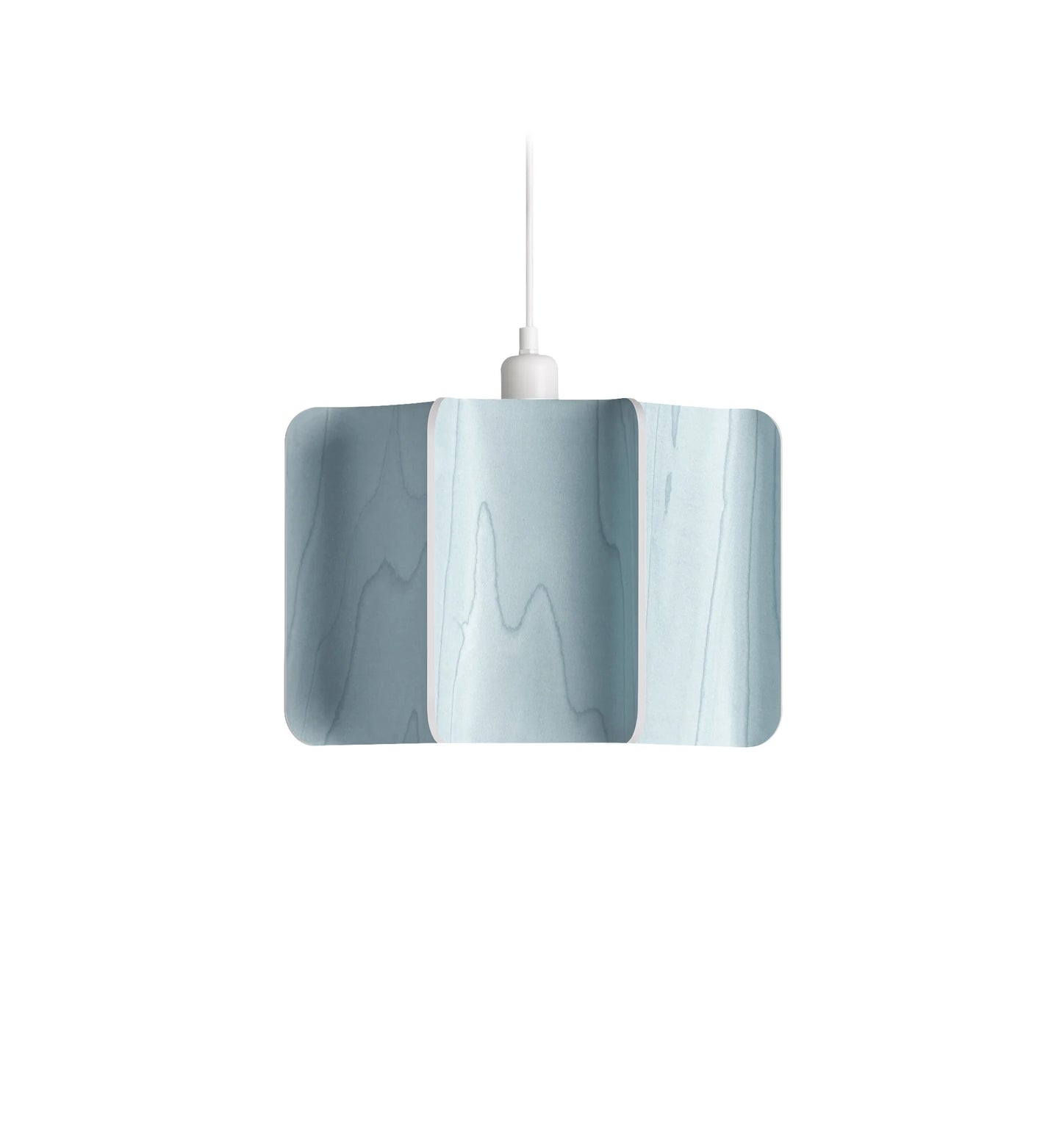 large pendant. Wood veneer Blue Suspended light. suspension lighting For Chic 