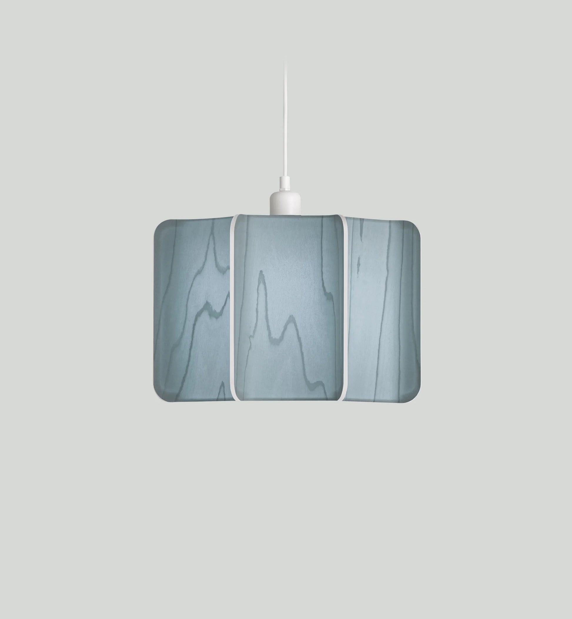 large pendant. Wood veneer blue Suspended light. suspension lighting For Chic 