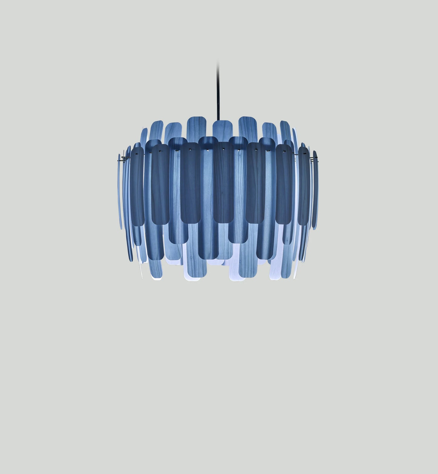 blue Wood Boho contemporary ceiling suspension lights. luxury lighting. walk-in-wardrobe Suspended lamp
