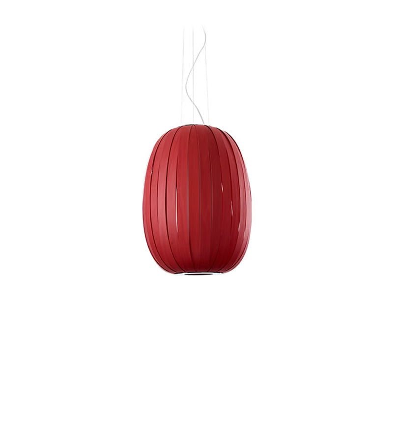 wooden red suspended light. Best lighting. large pendant. ceiling light brands.