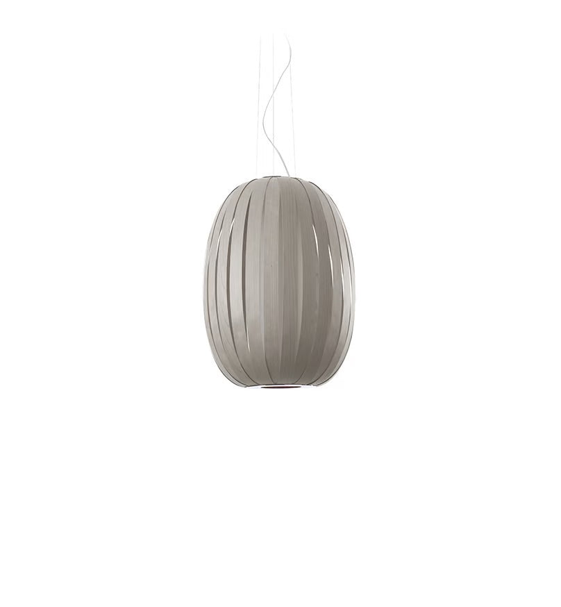 wooden grey suspended light. Best lighting. large pendant. ceiling light brands.