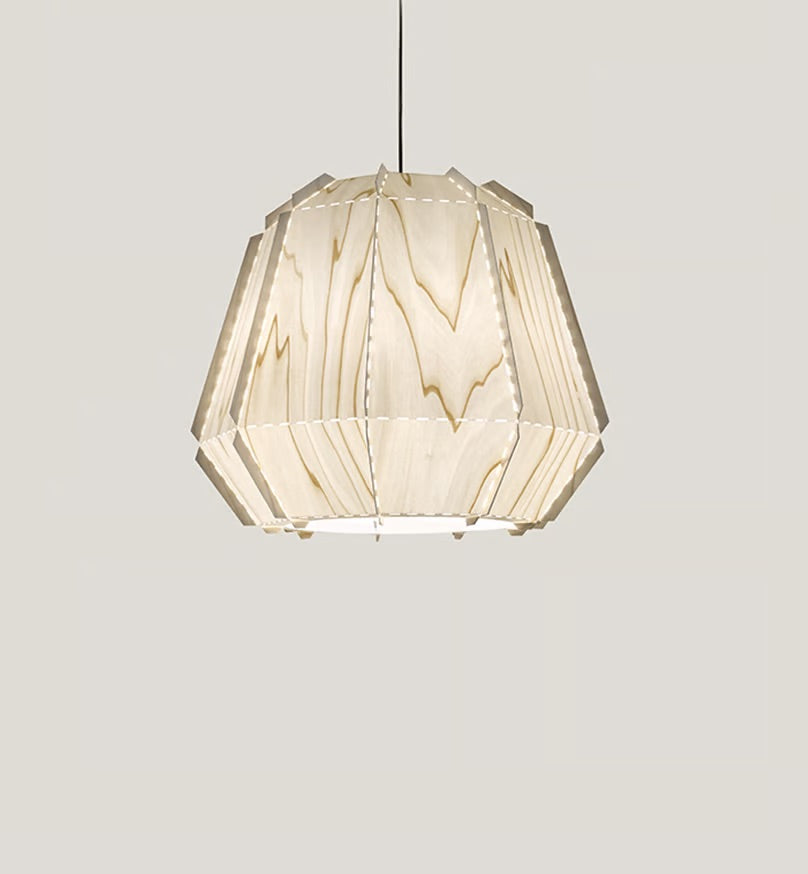 Natural Wood veneer suspended light. task Light. workshop hanging lamps.  wood pendant light 