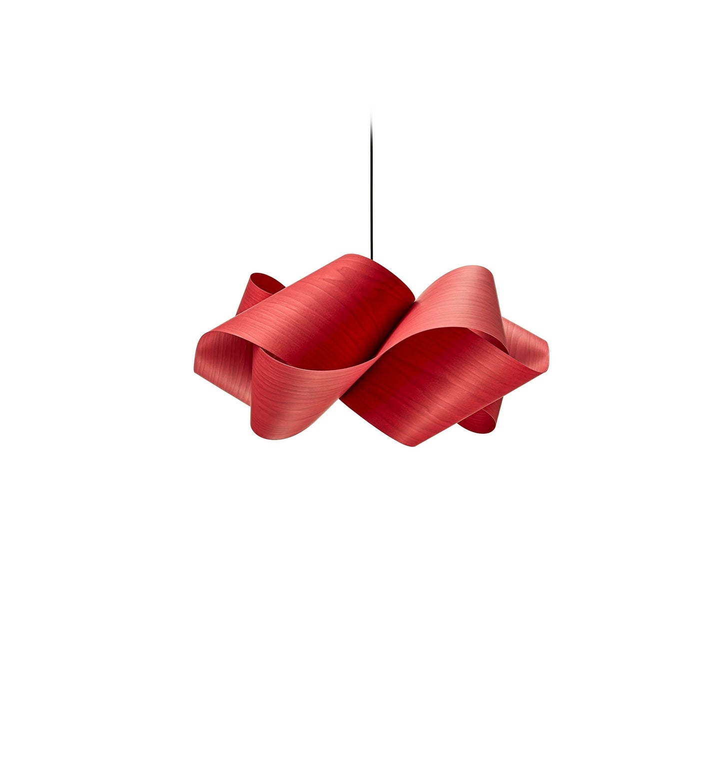 Natural Wood red Veneer pendant lamp, grand light, hanging lighting design, Large pendant, Sustainable light, Dining table Lights