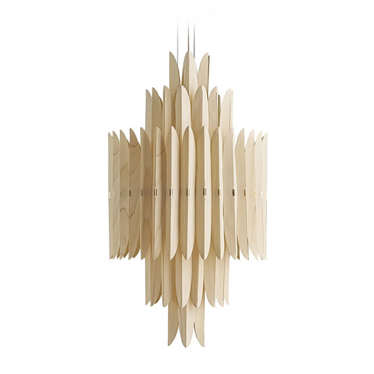 Classic Chandelier. Natural wood traditional Chandelier. Classic suspension light