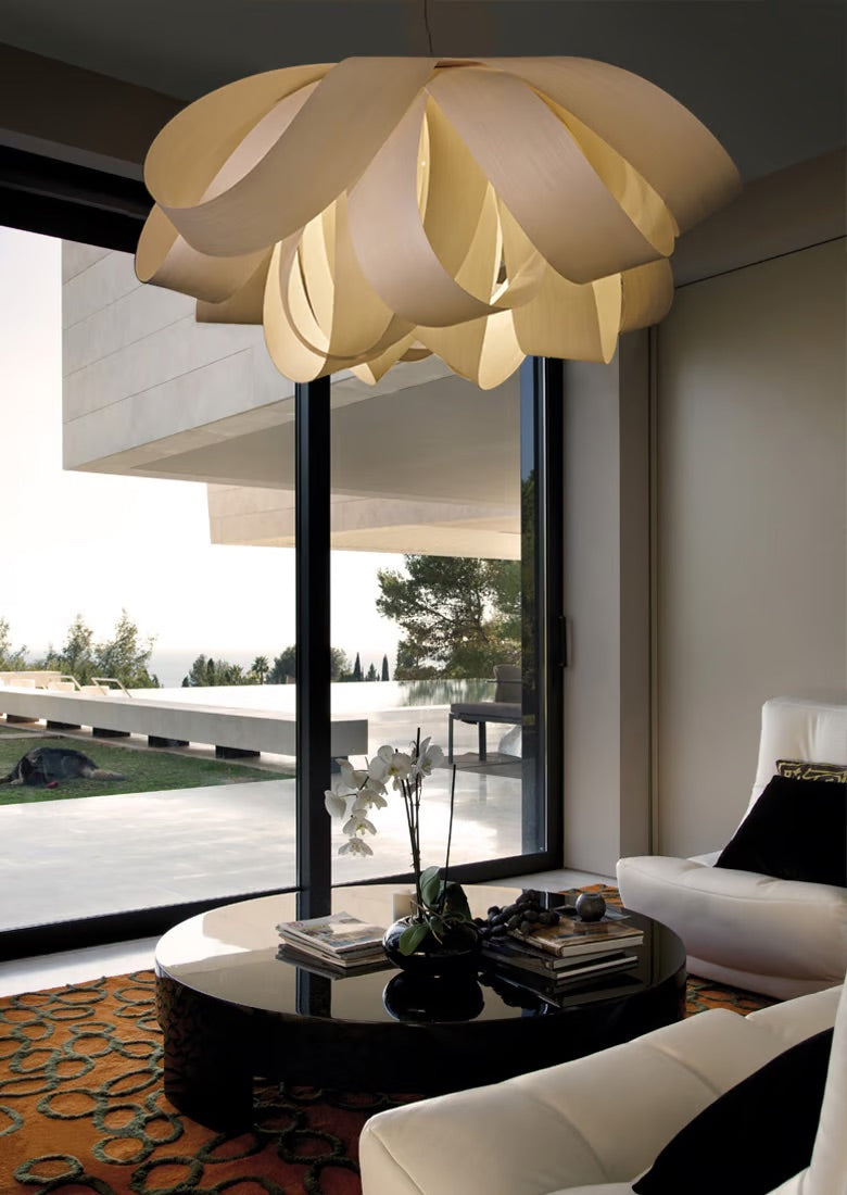 white wooden ceiling lamp