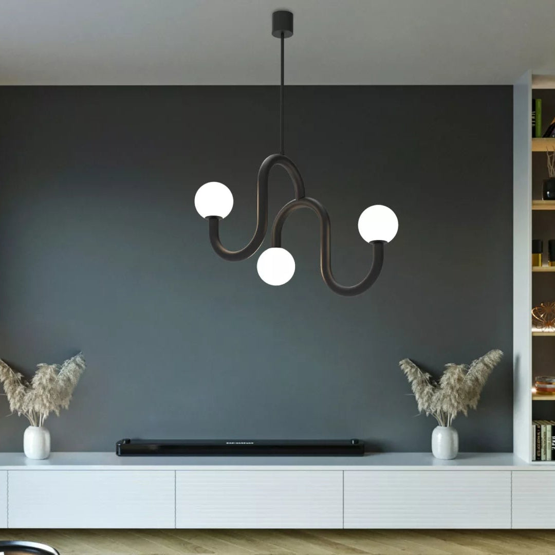 Linfa Suspension Light by Zava Luce, Italian designer suspension lamp with sculptural contemporary design for luxury modern interiors ✨