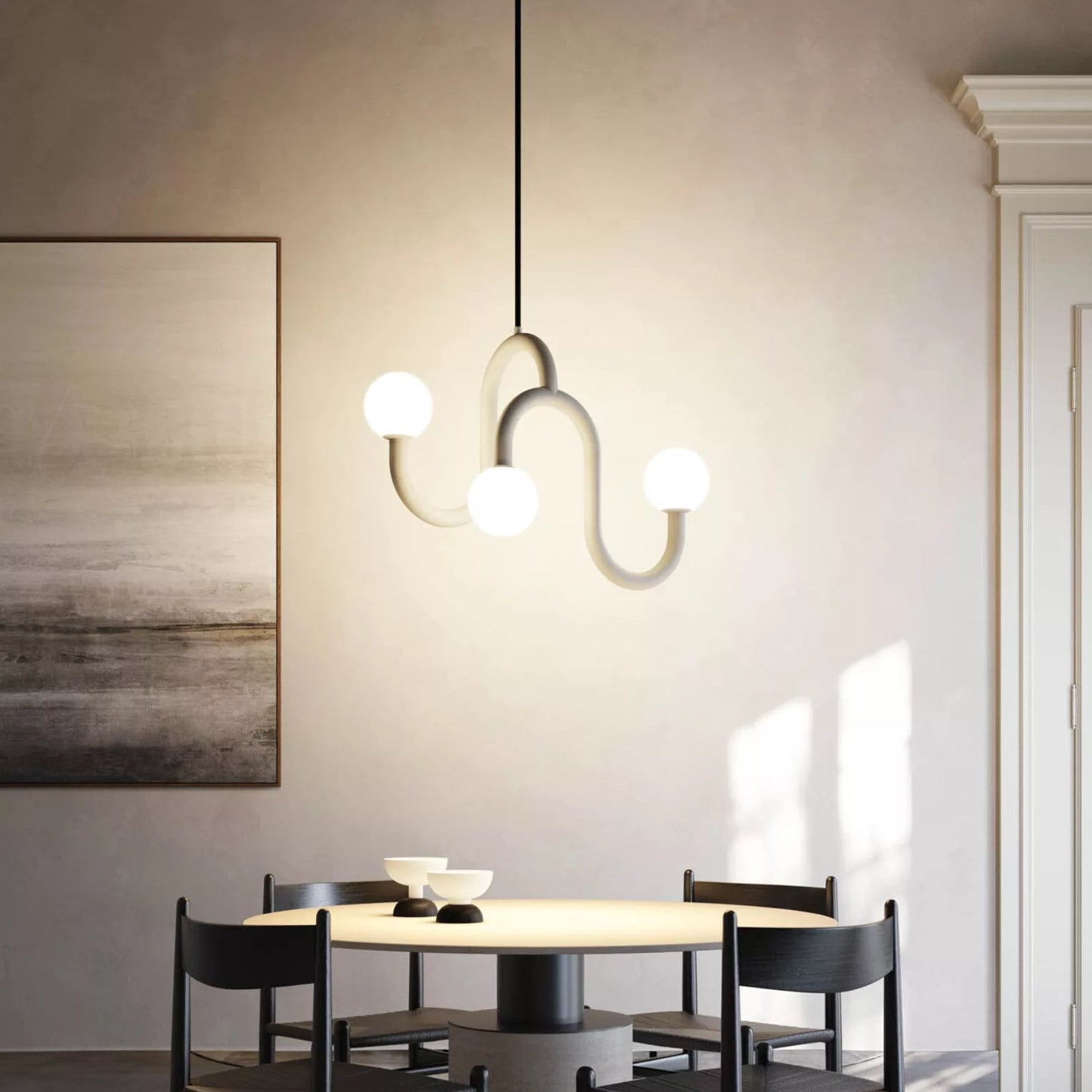 Linfa Suspension Light by Zava Luce, Italian designer suspension lamp with sculptural contemporary design for luxury modern interiors ✨