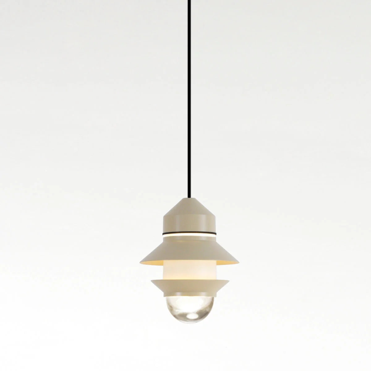 Santorini sand indoor pendant lamp by Marset, modern designer hanging light with soft ambient glow, perfect for luxury interiors and contemporary decorative lighting