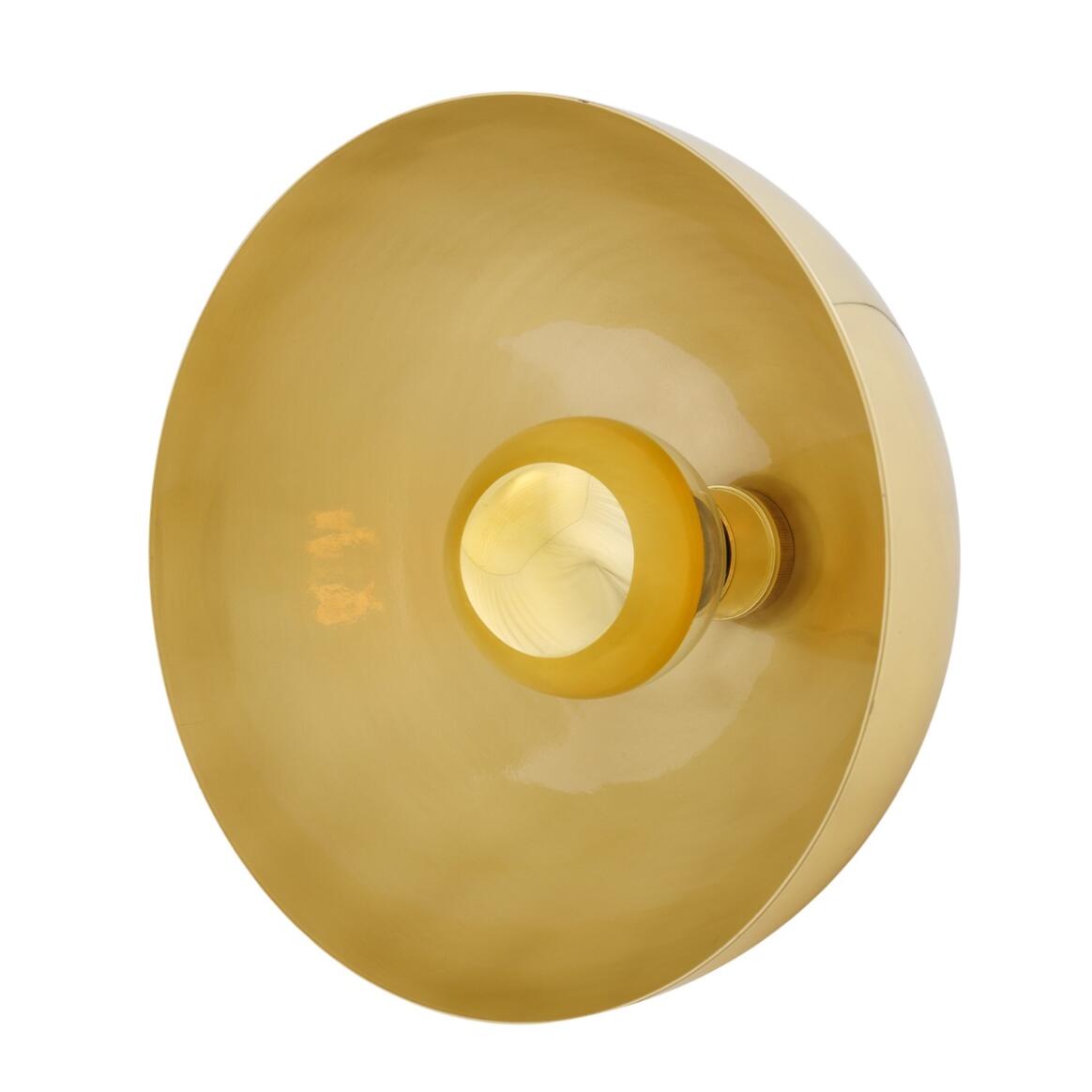 Gold wall sconce on a white background