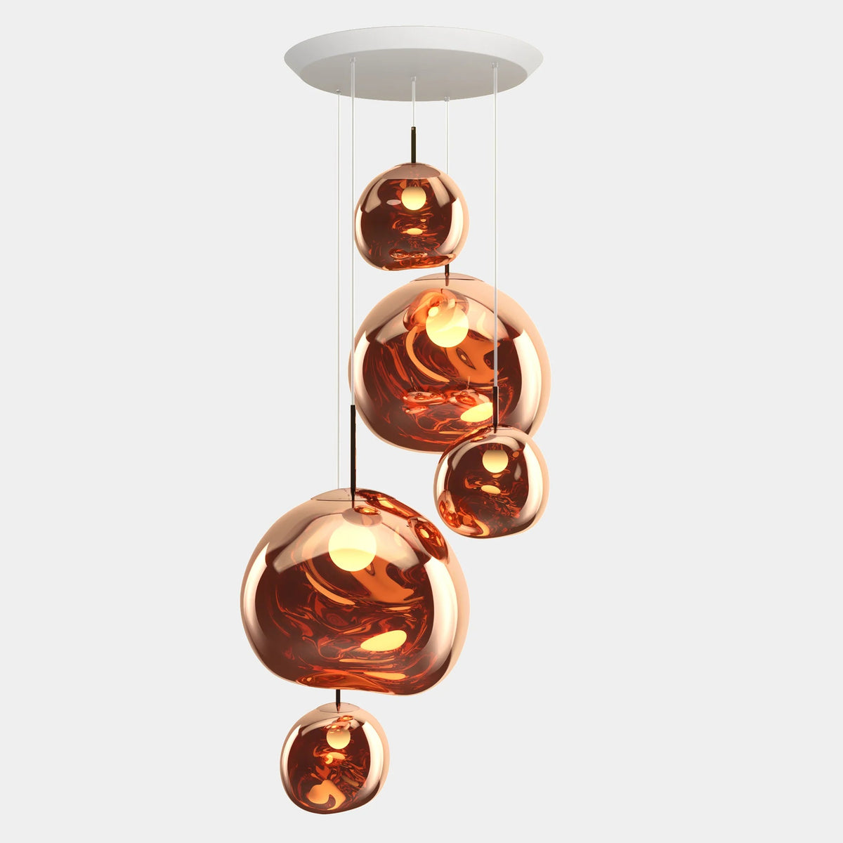 Melt Large Round Pendant System by Tom Dixon, designer pendant light with sculptural form for luxury interiors ✨