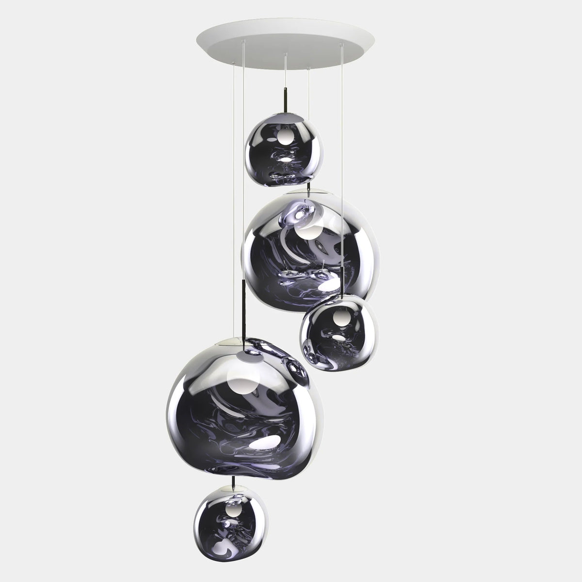 Melt Large Round Pendant System by Tom Dixon, designer pendant light with sculptural form for luxury interiors ✨