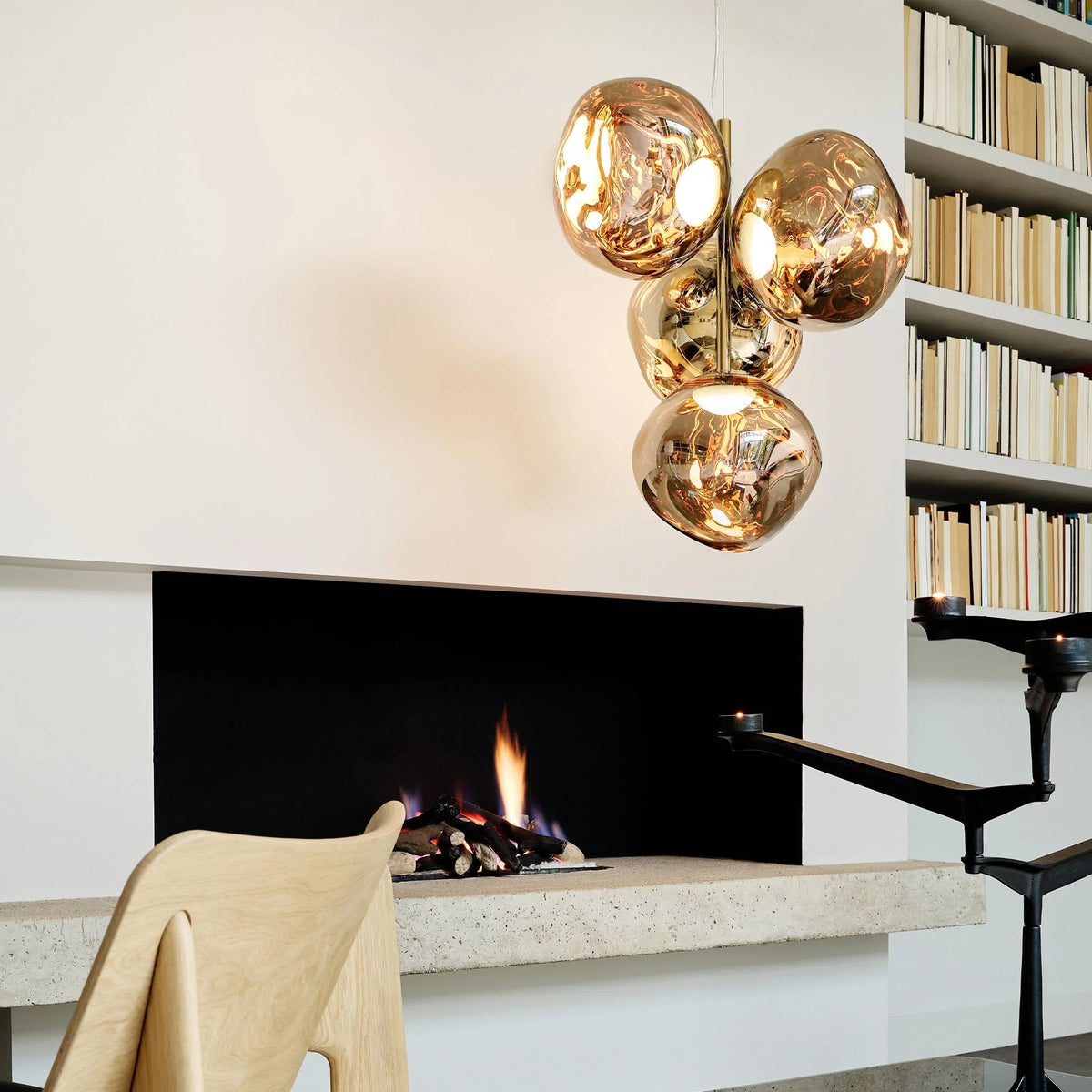 Melt Mini Chandelier by Tom Dixon, designer chandelier with sculptural organic forms for luxury interiors ✨