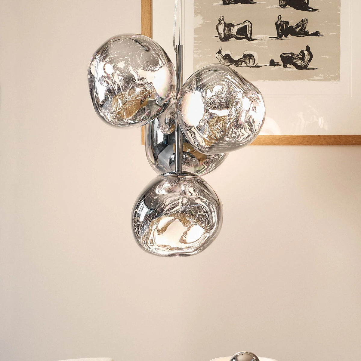 Melt Mini Chandelier by Tom Dixon, designer chandelier with sculptural organic forms for luxury interiors ✨