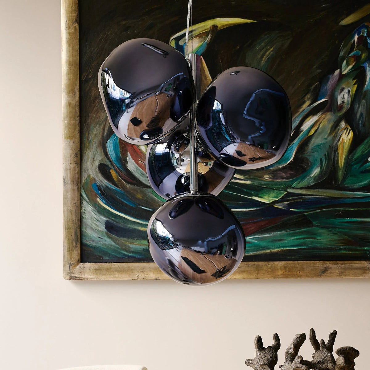 Melt Mini Chandelier by Tom Dixon, designer chandelier with sculptural organic forms for luxury interiors ✨