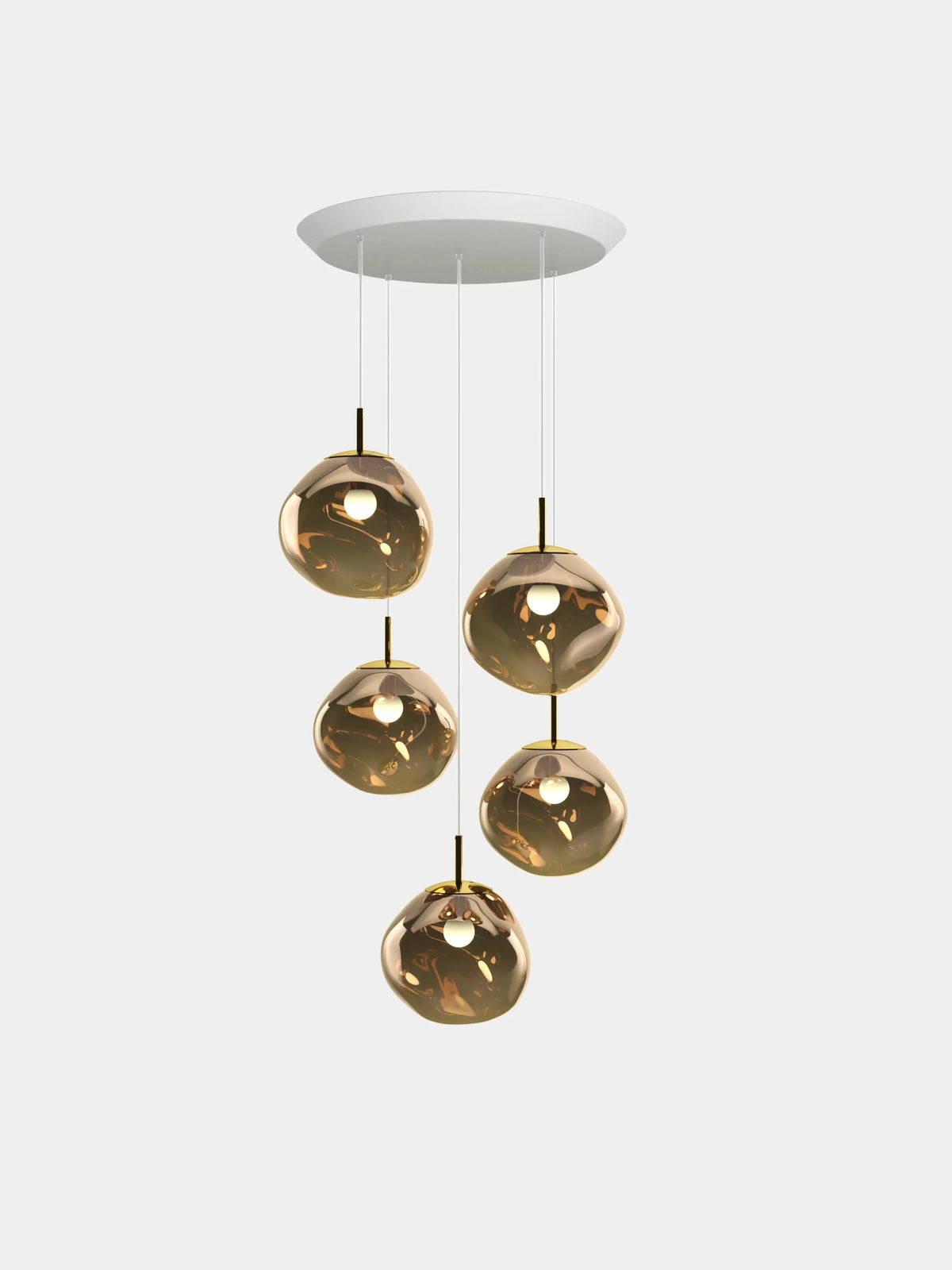 Melt Mini Round Pendant System by Tom Dixon, designer pendant light with organic form for luxury interiors ✨