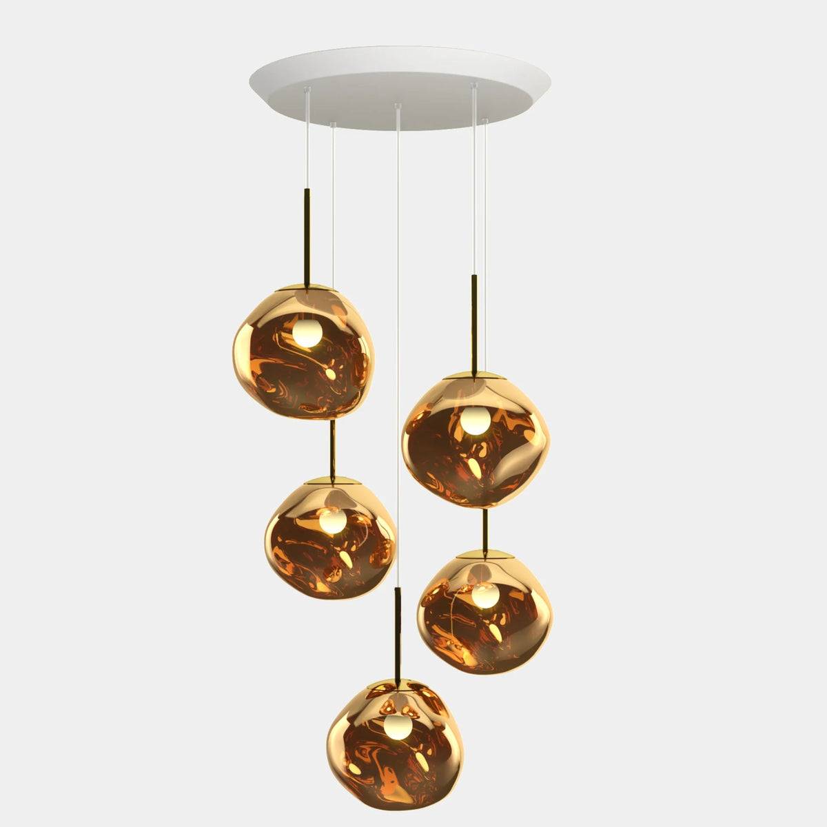 Melt Mini Round Pendant System by Tom Dixon, designer pendant light with organic form for luxury interiors ✨