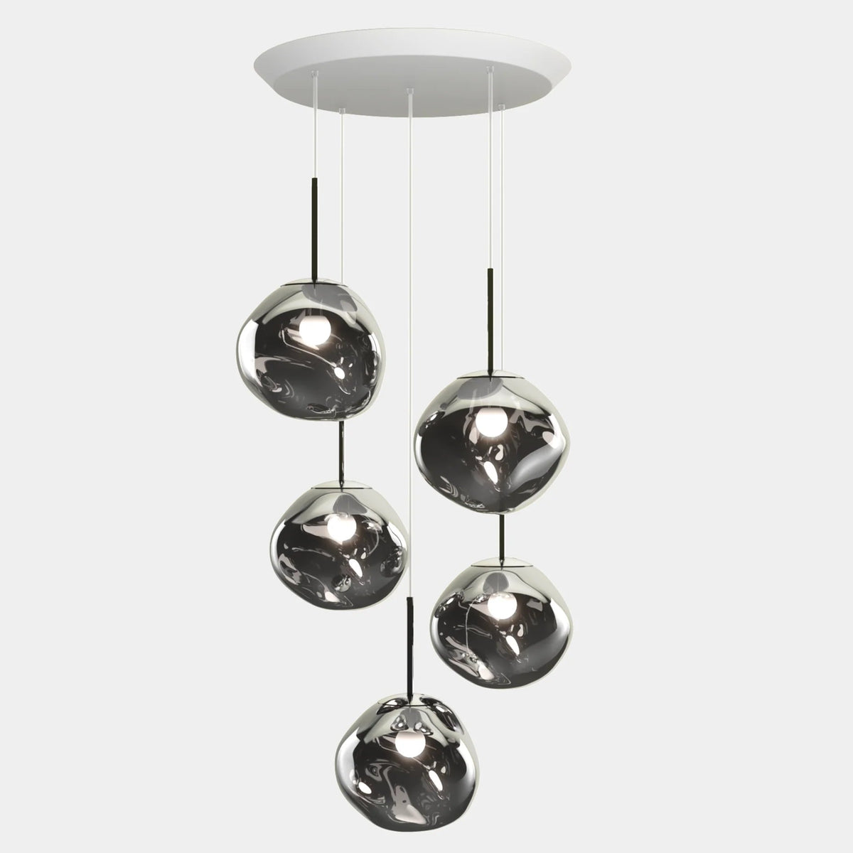 Melt Mini Round Pendant System by Tom Dixon, designer pendant light with organic form for luxury interiors ✨