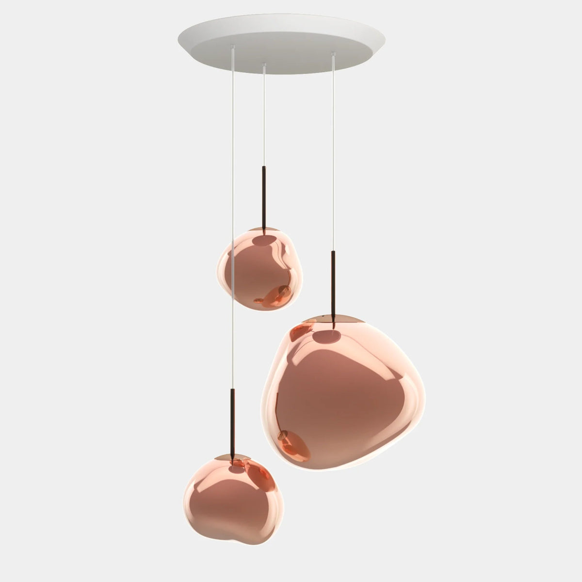 Melt Trio-Round Pendant System by Tom Dixon, designer pendant light with sculptural forms for luxury interiors ✨