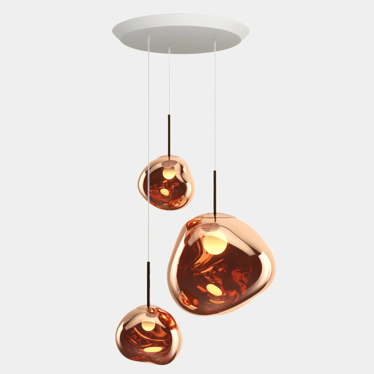 Melt Trio-Round Pendant System by Tom Dixon, designer pendant light with sculptural forms for luxury interiors ✨