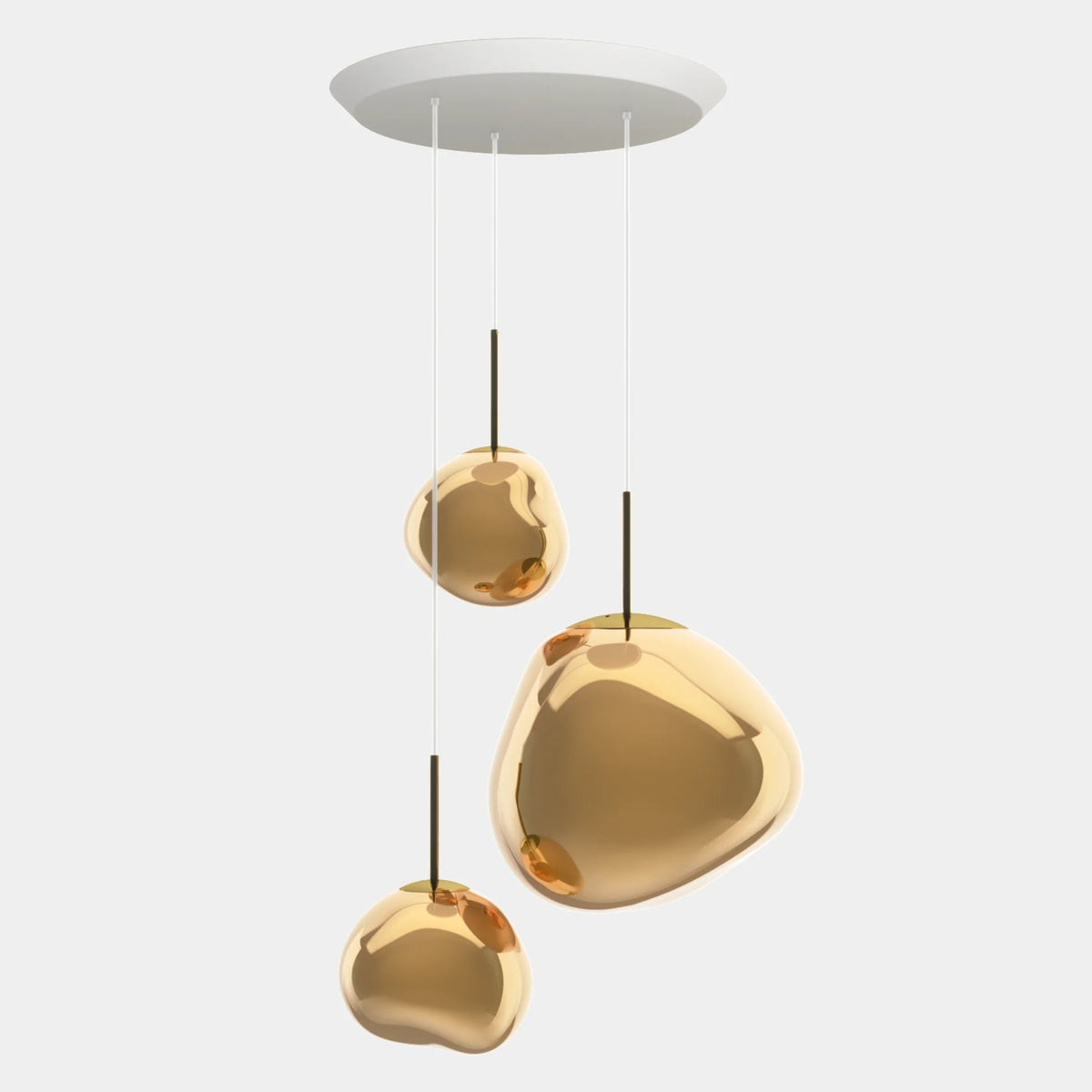 Melt Trio-Round Pendant System by Tom Dixon, designer pendant light with sculptural forms for luxury interiors ✨