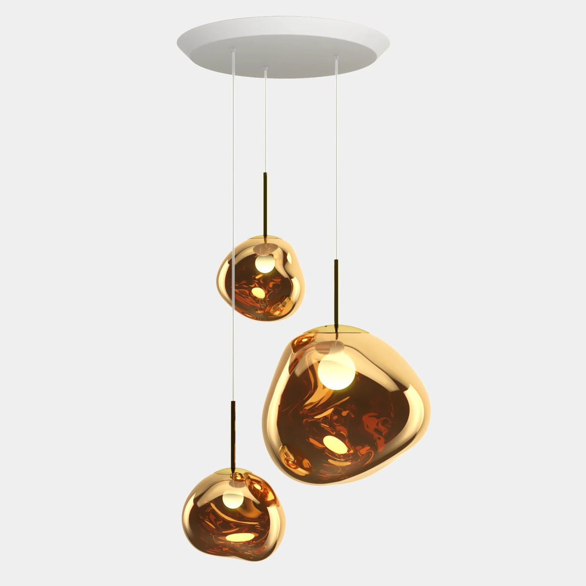 Melt Trio-Round Pendant System by Tom Dixon, designer pendant light with sculptural forms for luxury interiors ✨