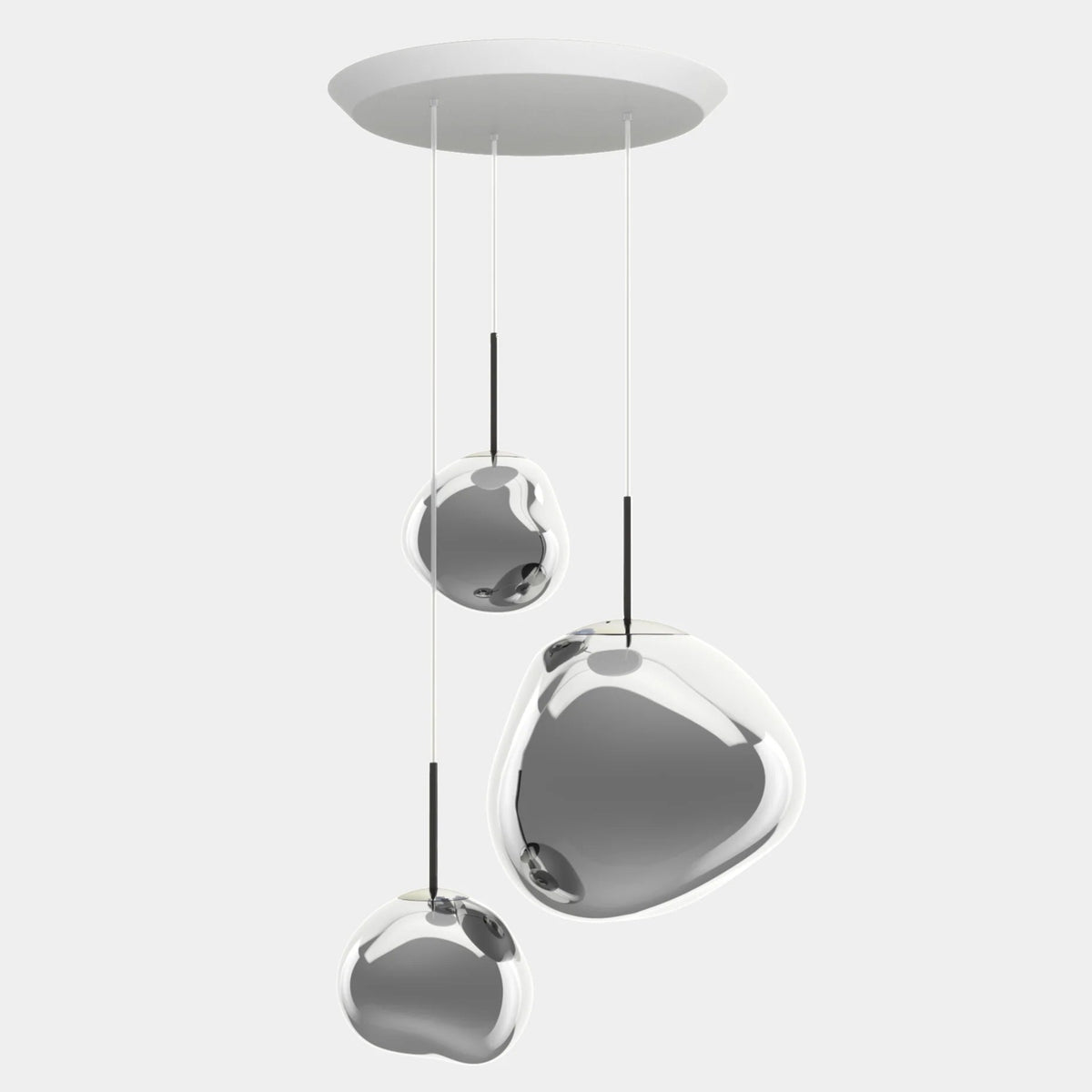 Melt Trio-Round Pendant System by Tom Dixon, designer pendant light with sculptural forms for luxury interiors ✨