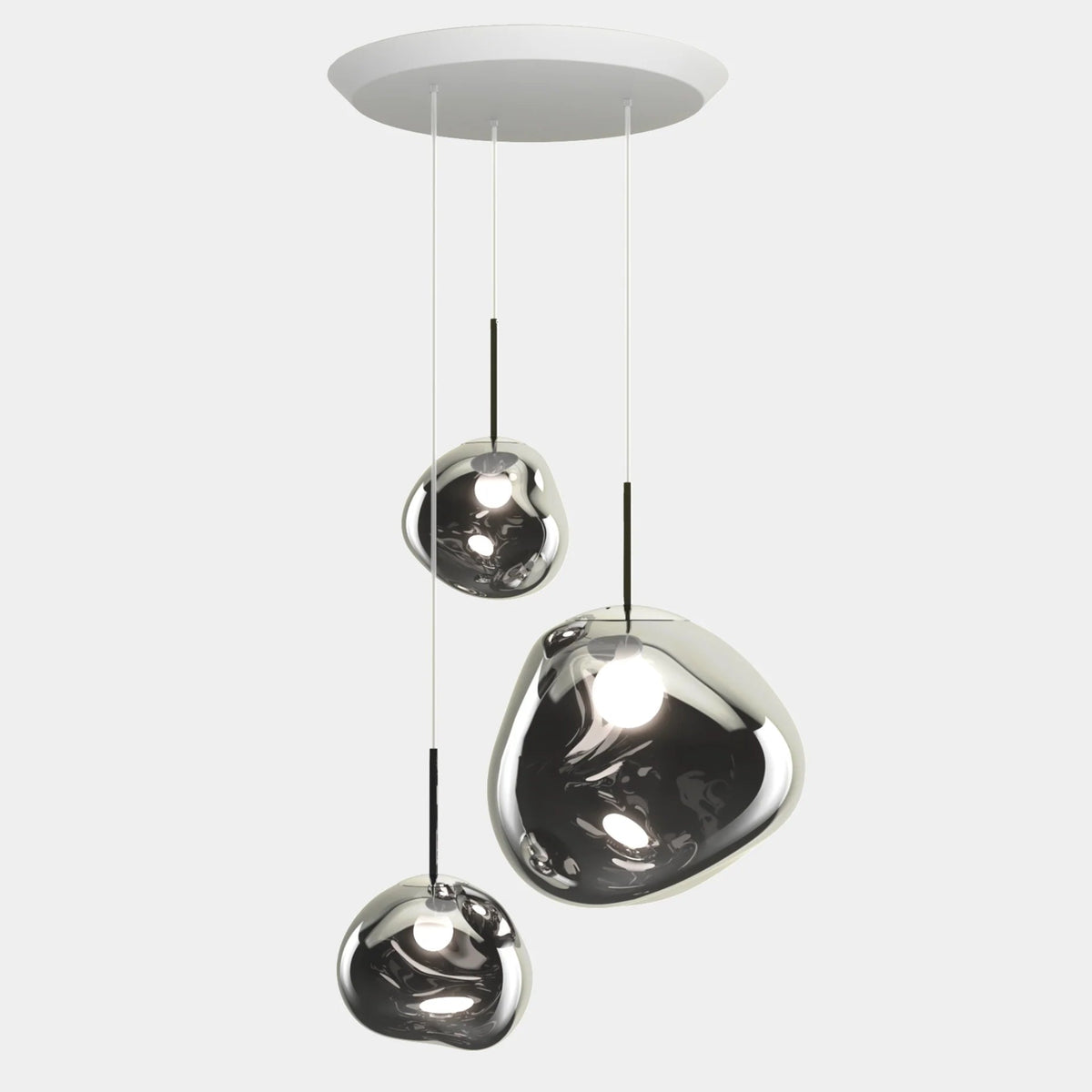 Melt Trio-Round Pendant System by Tom Dixon, designer pendant light with sculptural forms for luxury interiors ✨