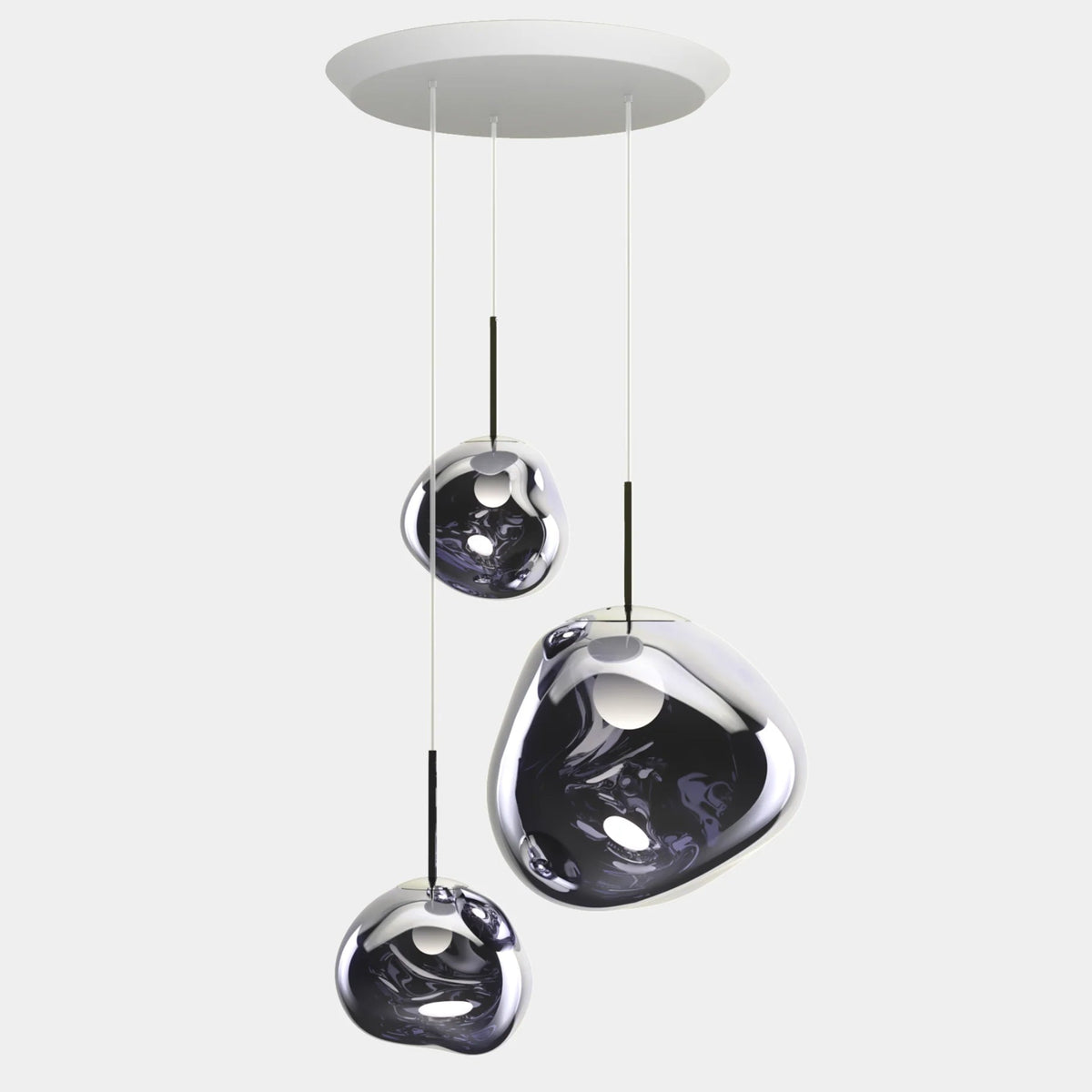 Melt Trio-Round Pendant System by Tom Dixon, designer pendant light with sculptural forms for luxury interiors ✨