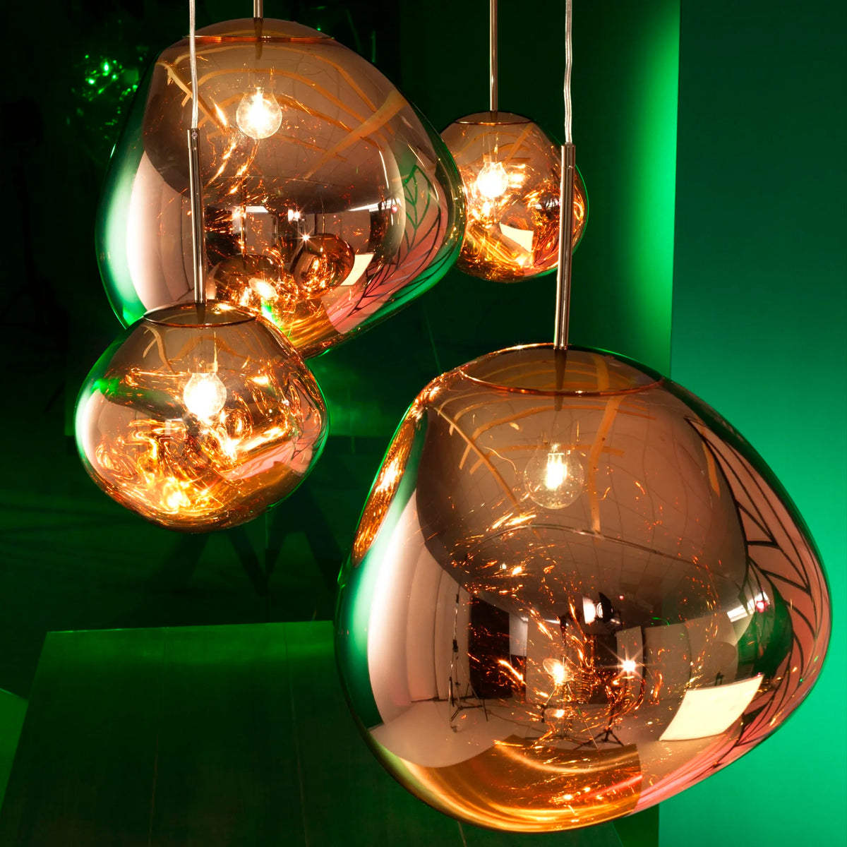 Melt Large Round Pendant System by Tom Dixon, designer pendant light with sculptural form for luxury interiors ✨