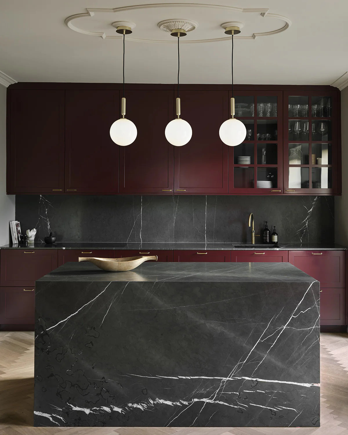 Nuura light, Miira pendant, large pendant lamp, living room pendant, sleek lamp, beautiful lamp, brass pendant with opal glass