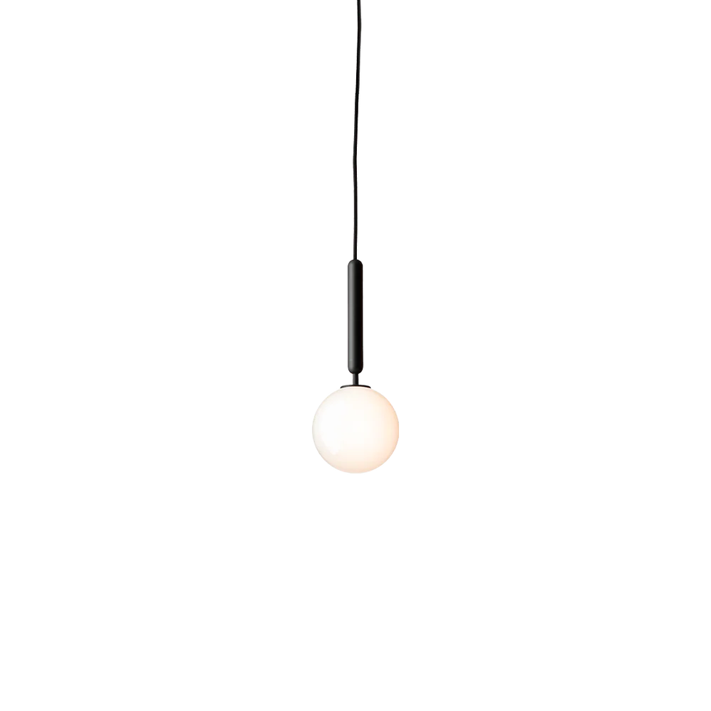 Miira 1 Pendant by Nuura with rock grey finish and embossed opal glass shade, ideal for modern interiors. Buy online at My Design Angel.