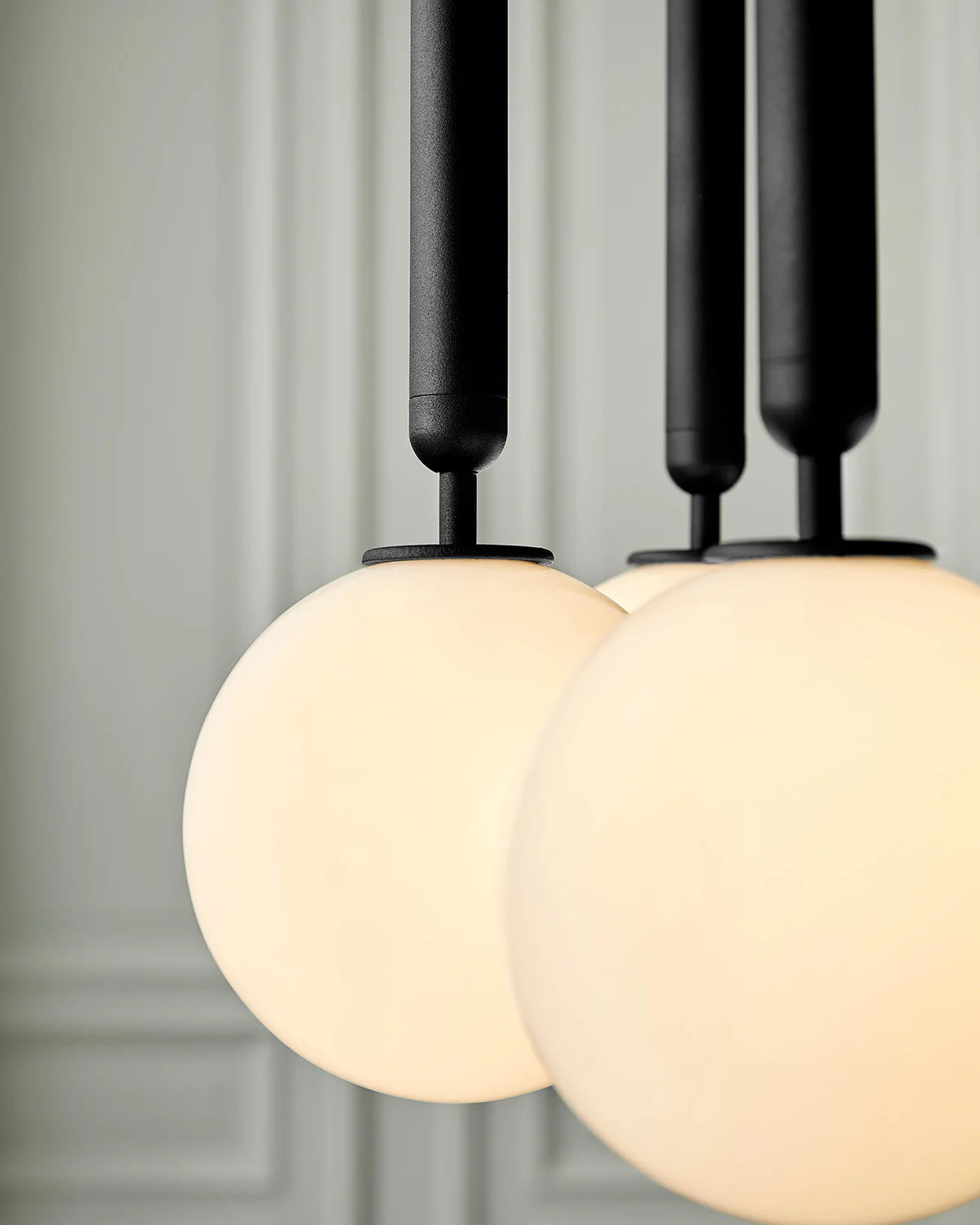 Miira 6 Chandelier by Nuura is Scandinavian light for dining lights, living room lights in house interior lights as contemporary lights for home decor