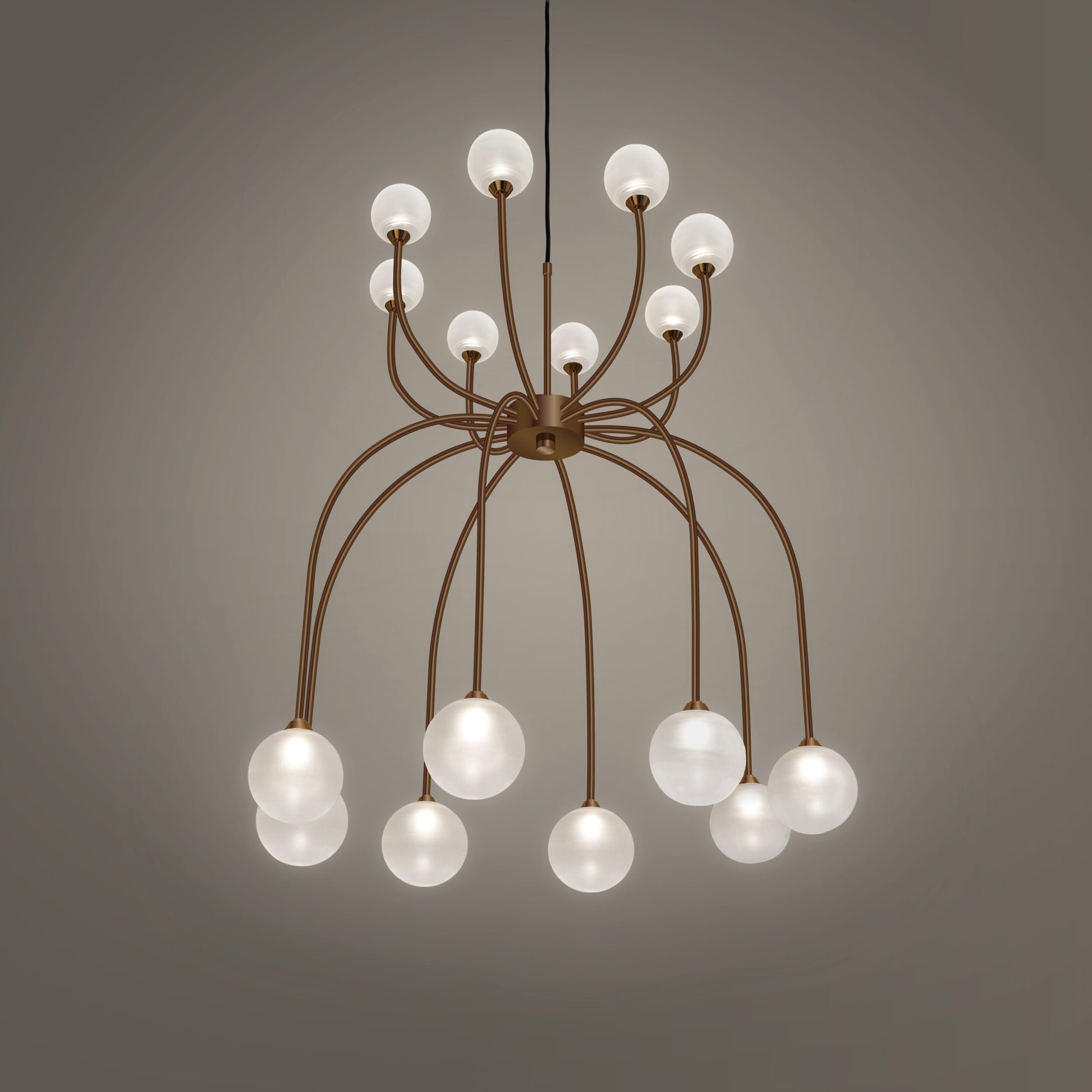 Penélope H16 chandelier by Ilfari, modern European designer chandelier with sculptural luxury lighting design for premium interiors