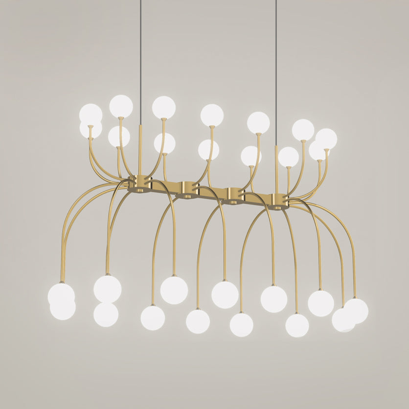 Penélope H28 chandelier by Ilfari, large modern European designer chandelier with sculptural luxury lighting for premium interiors