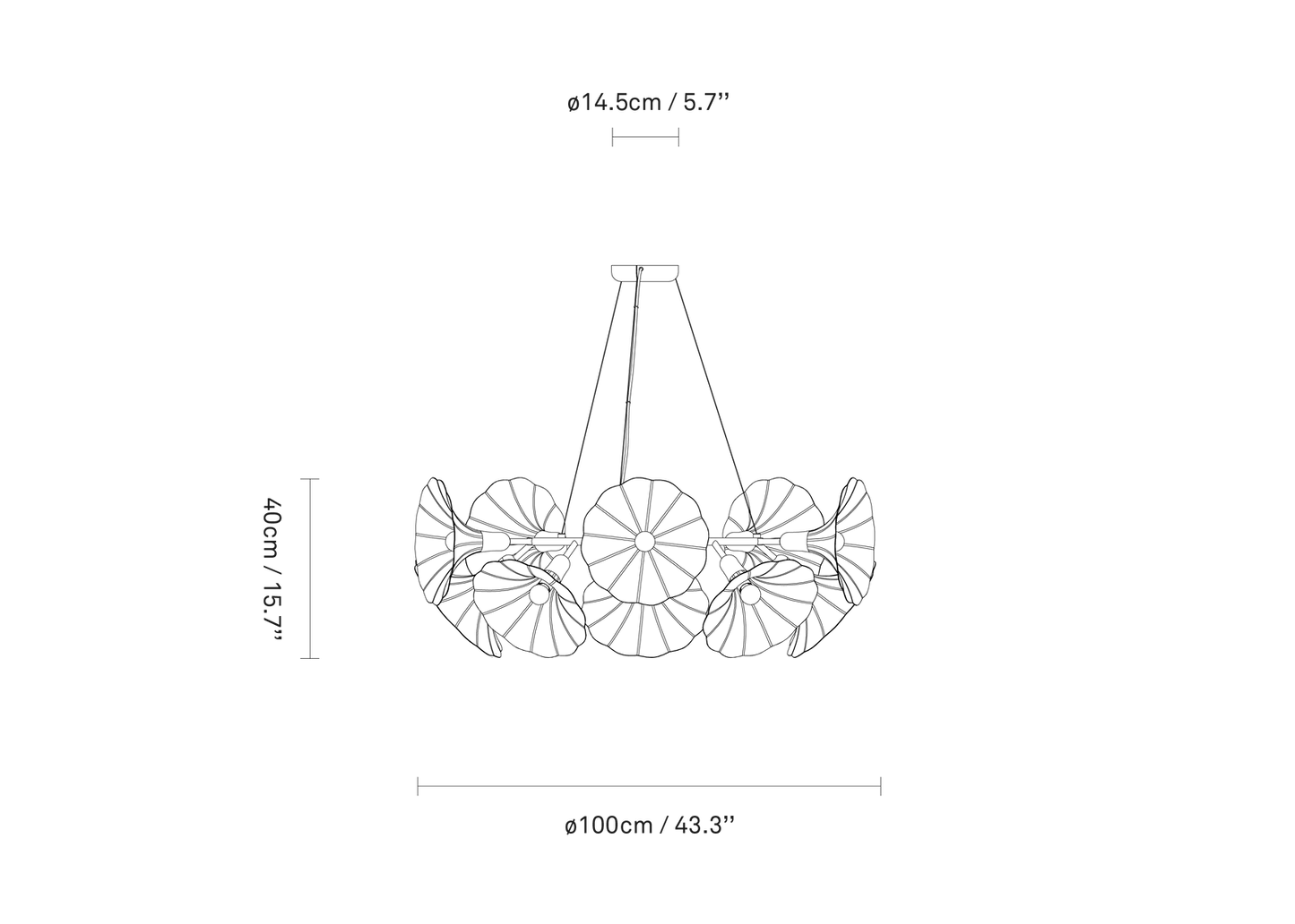 Petalii 10 Chandelier by Nuura