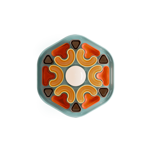 Phytia C2800 Blue Wall Lamp by Ferroluce with handcrafted ceramic design, Italian wall lighting for modern interiors.