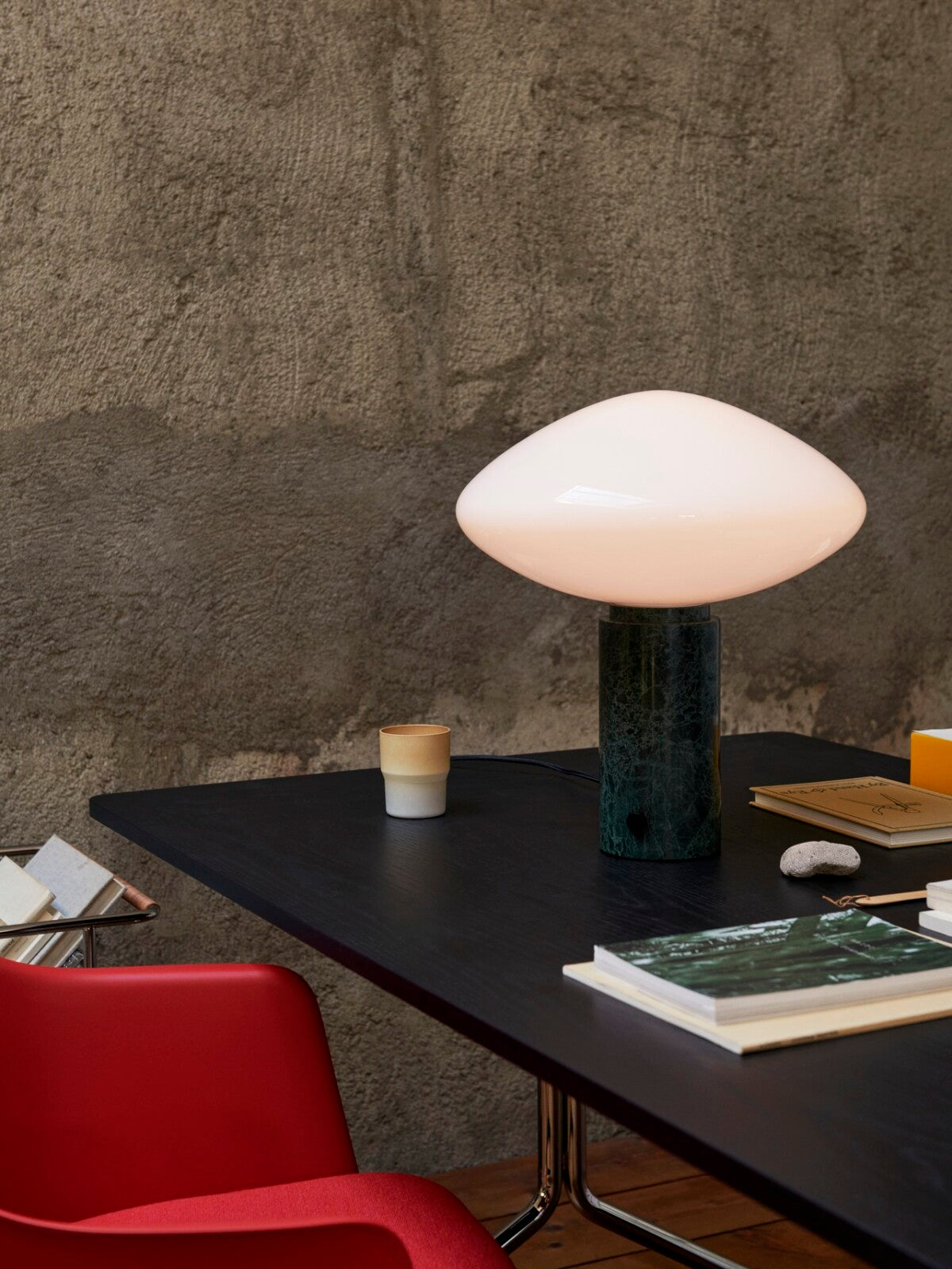 Mist Table Lamp by &Tradition – frosted glass table lamp with elegant, minimalist design, ideal for creating warm, ambient lighting in modern interiors.







