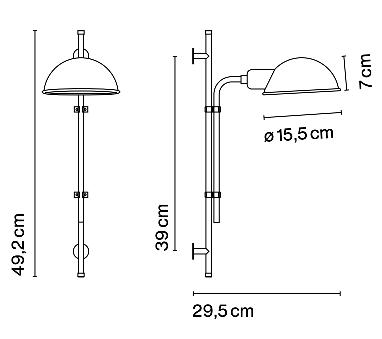 Funiculí A Wall Lamp by Marset