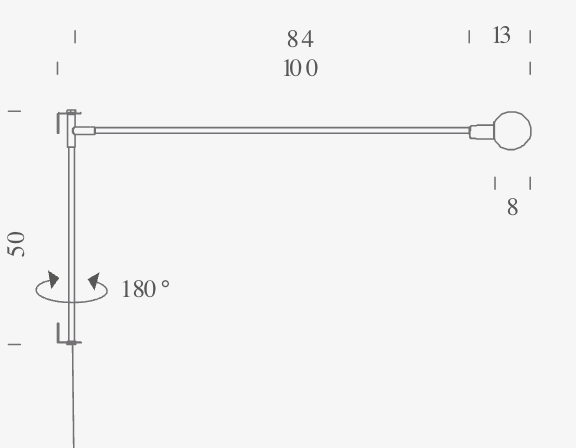 Mini Potence Pivotante Wall Lamp by Nemo