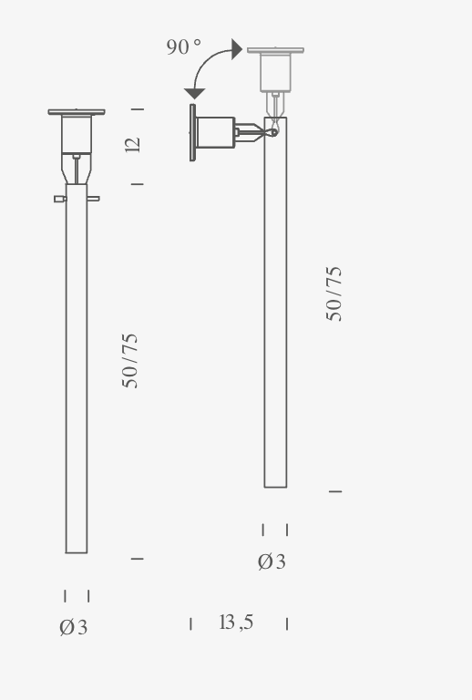 Canna Nuda Wall / Ceiling Lamp by Nemo