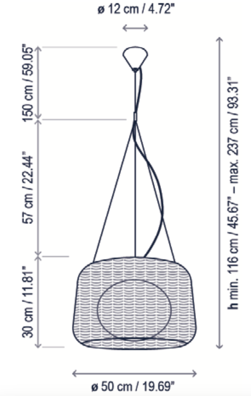 Fora S Outdoor Pendant Lamp by Bover