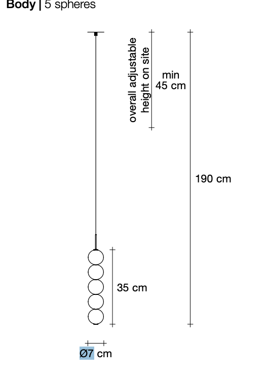 Abacus Suspension by Terzani