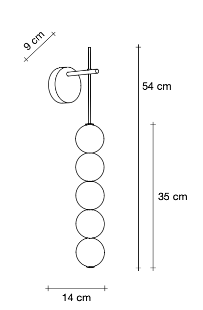 Abacus Wall Lamp by Terzani