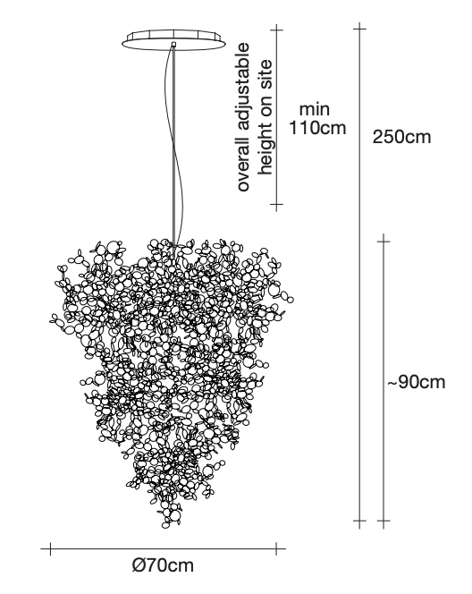 Argent Cloud Suspension by Terzani